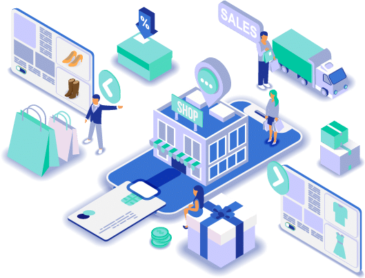 Retail industry infograph